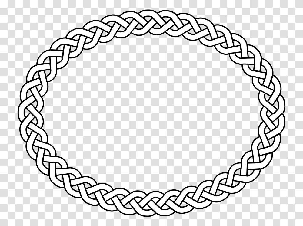 Circle Frame Vector Celtic Knot Border Oval, Chain Transparent Png