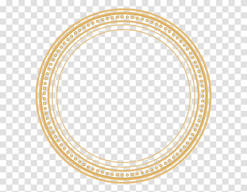 Circle Frames Gold Circle Frame, Rug, Chain, Necklace, Jewelry Transparent Png