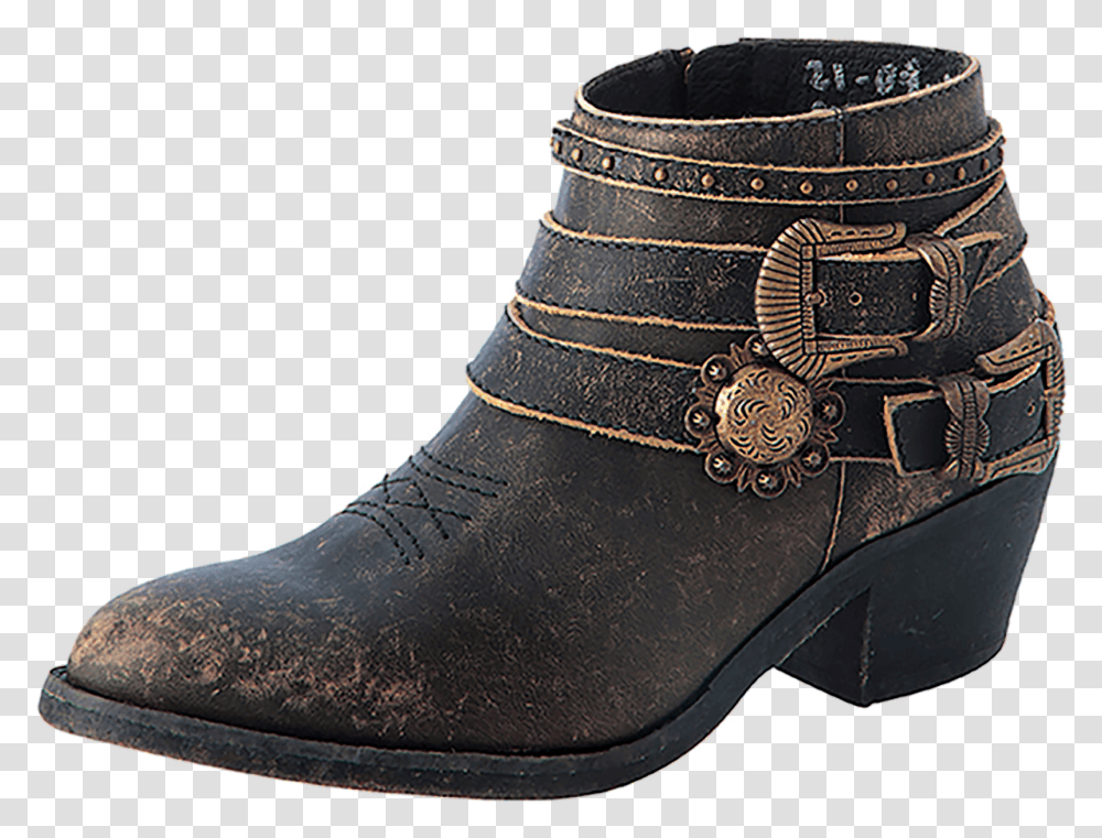 Circle G Distressed Multi Strap Shortie Work Boots, Apparel, Footwear, Cowboy Boot Transparent Png