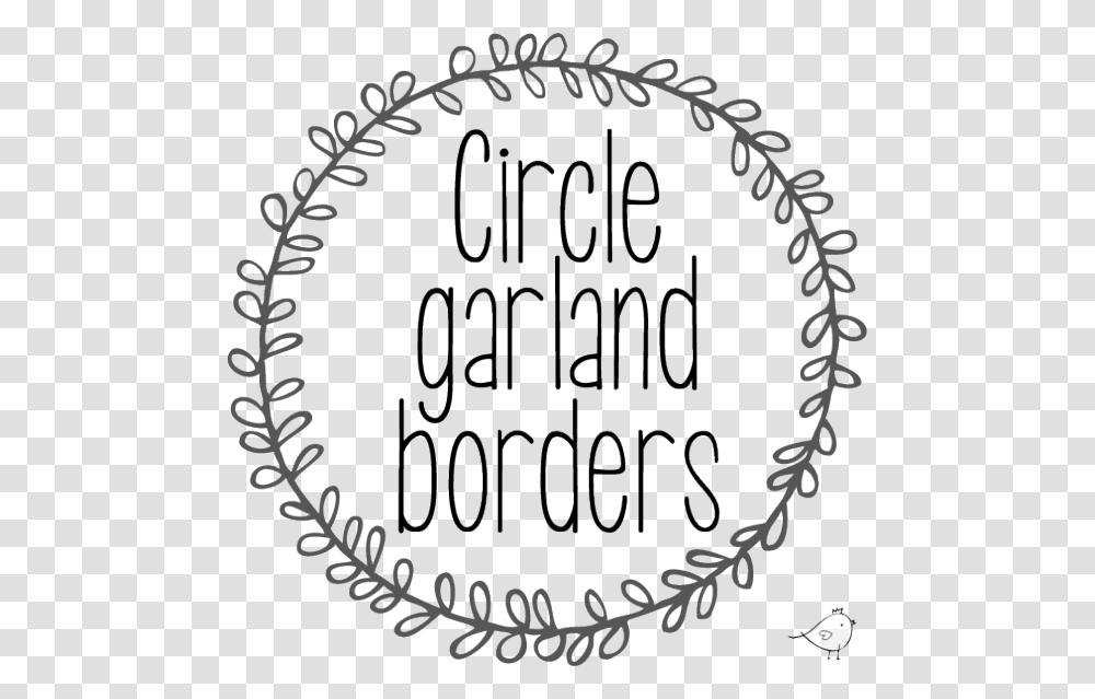 Circle Garland Border, Label, Sticker, Word Transparent Png