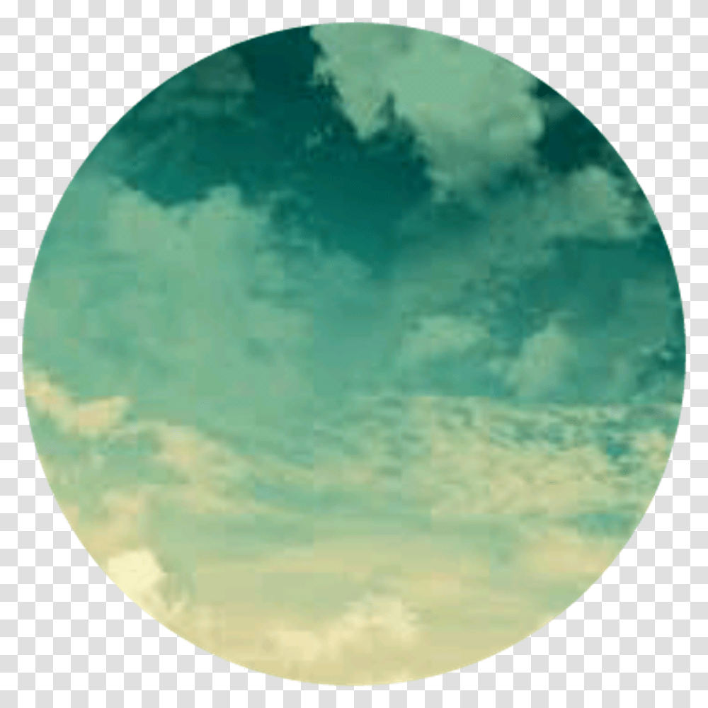 Circle Green Grunge Ombre Clouds Cloud Green Aesthetic Circle, Astronomy, Outer Space, Universe, Planet Transparent Png