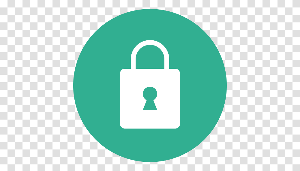 Circle Green Lock Privacy Safe Secure Security Icon, First Aid Transparent Png