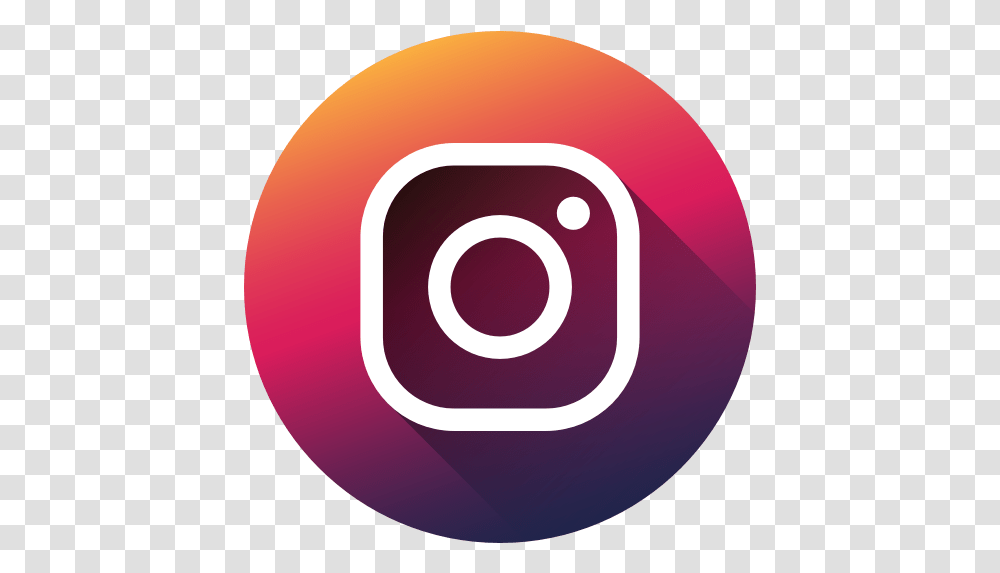 Circle High Quality Instagram Long Shadow Media Social High Resolution Instagram Logo Hd, Symbol, Plant, Label, Text Transparent Png