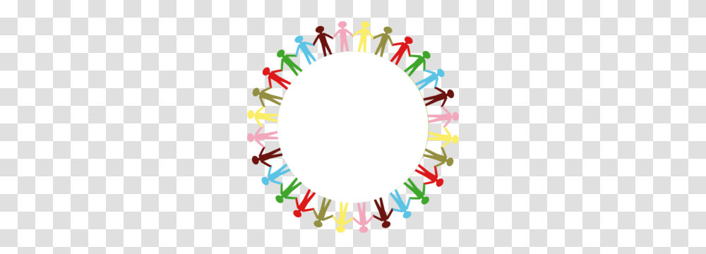 Circle Holding Hands Stick People Multi Coloured Clip Art Vbs, Balloon Transparent Png