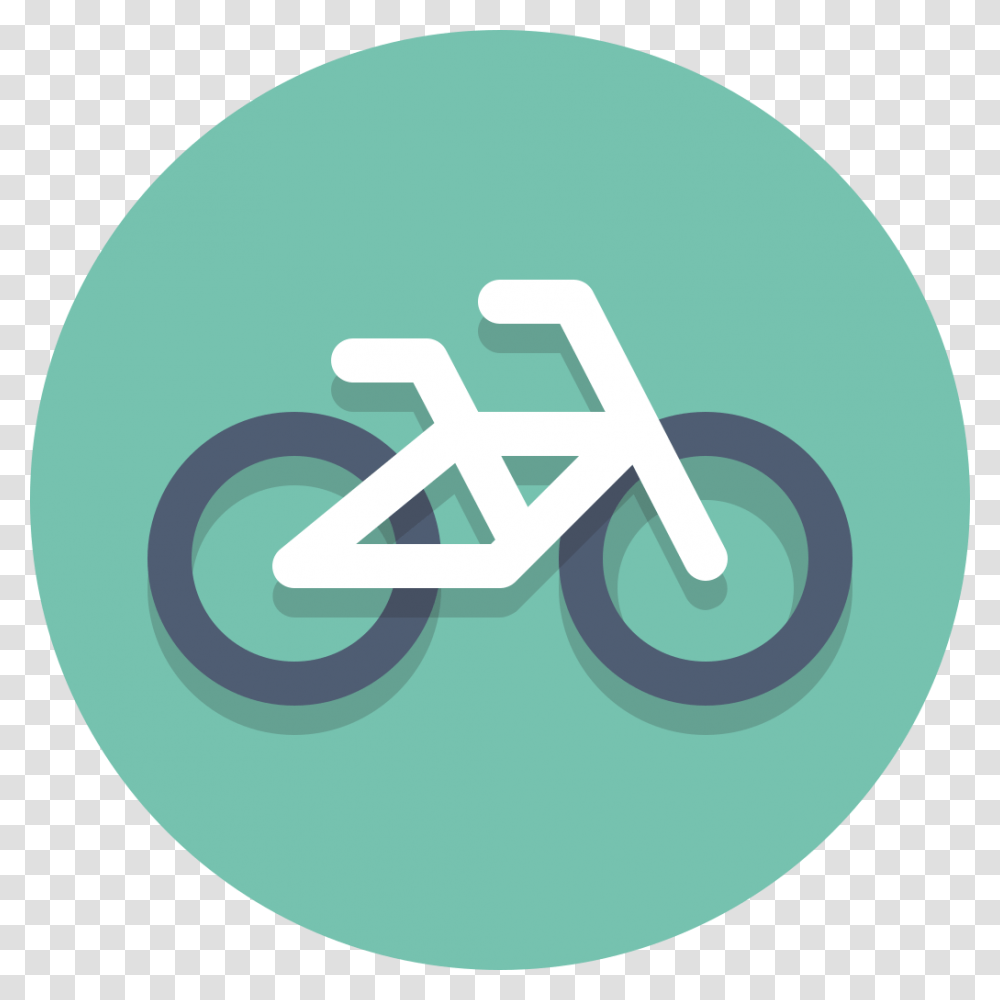 Circle Icons Bike Bike Icon Circle, Recycling Symbol, Number Transparent Png