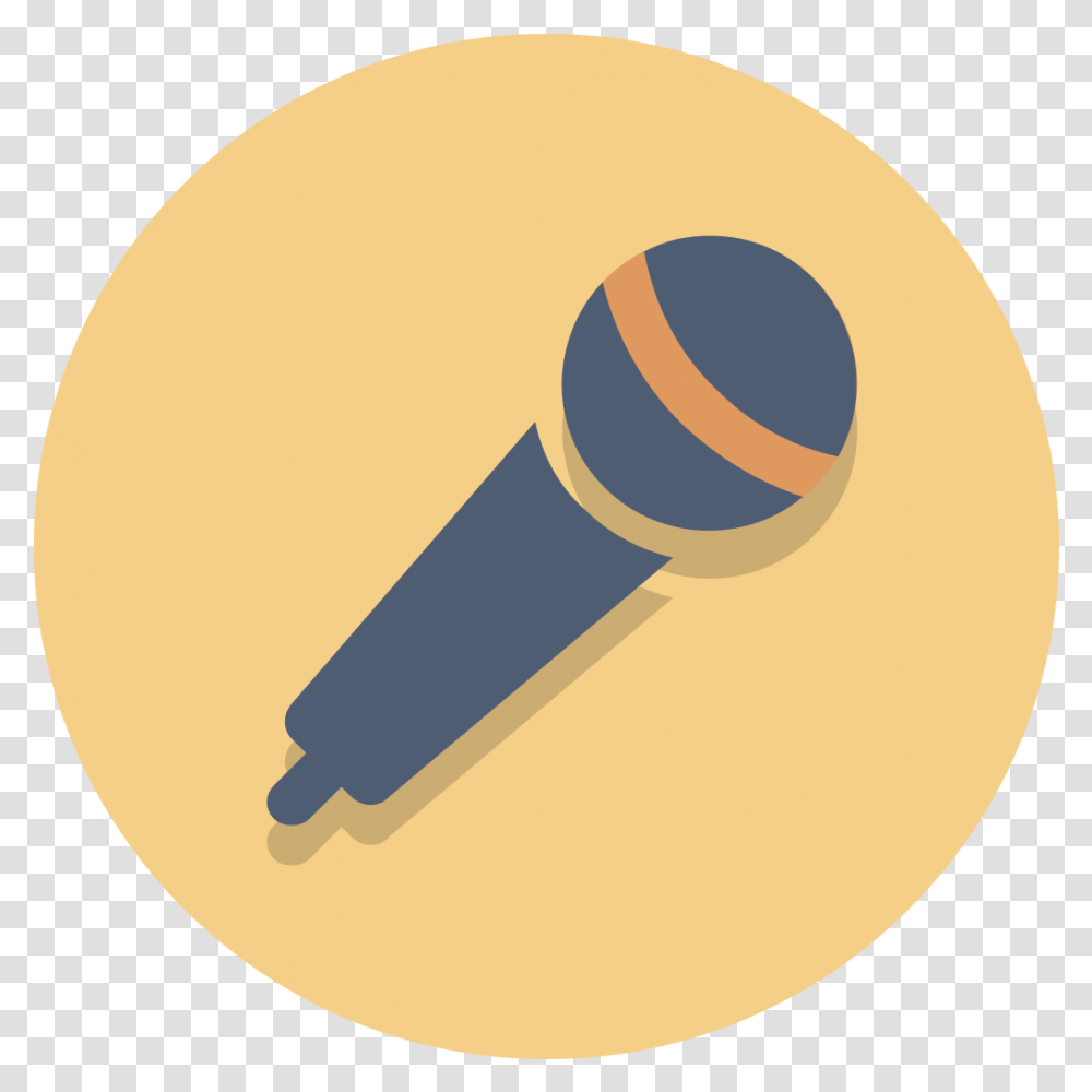 Circle Icons Microphone Flat Microphone Icon, Musical Instrument, Electrical Device, Leisure Activities, Drum Transparent Png