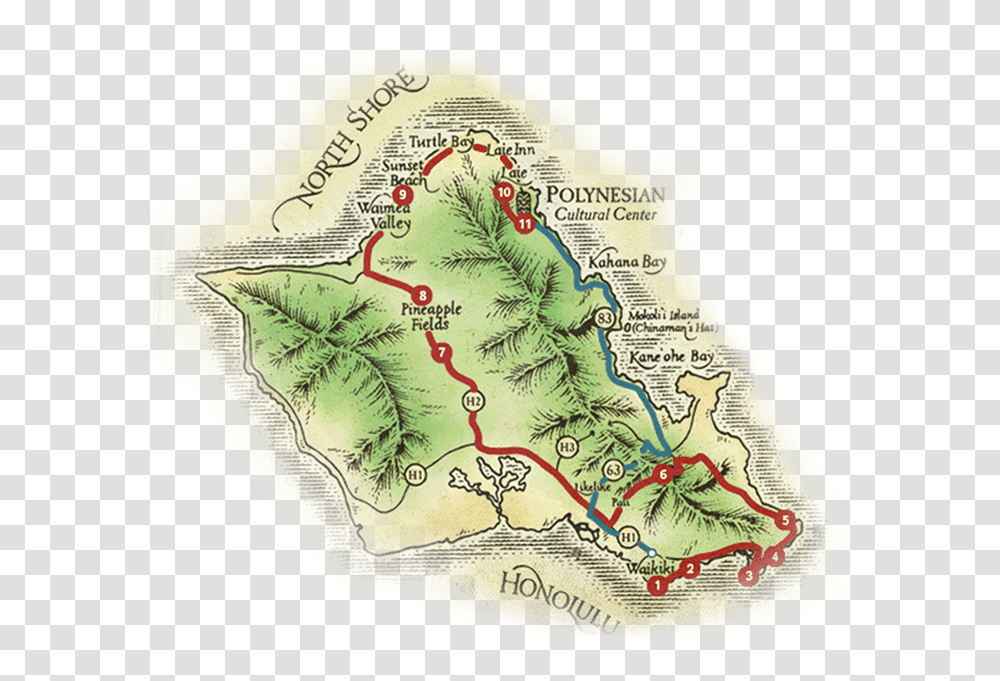 Circle Island Map2 Polynesian Cultural Center Circle Island Tour, Diagram, Atlas, Plot, Rug Transparent Png