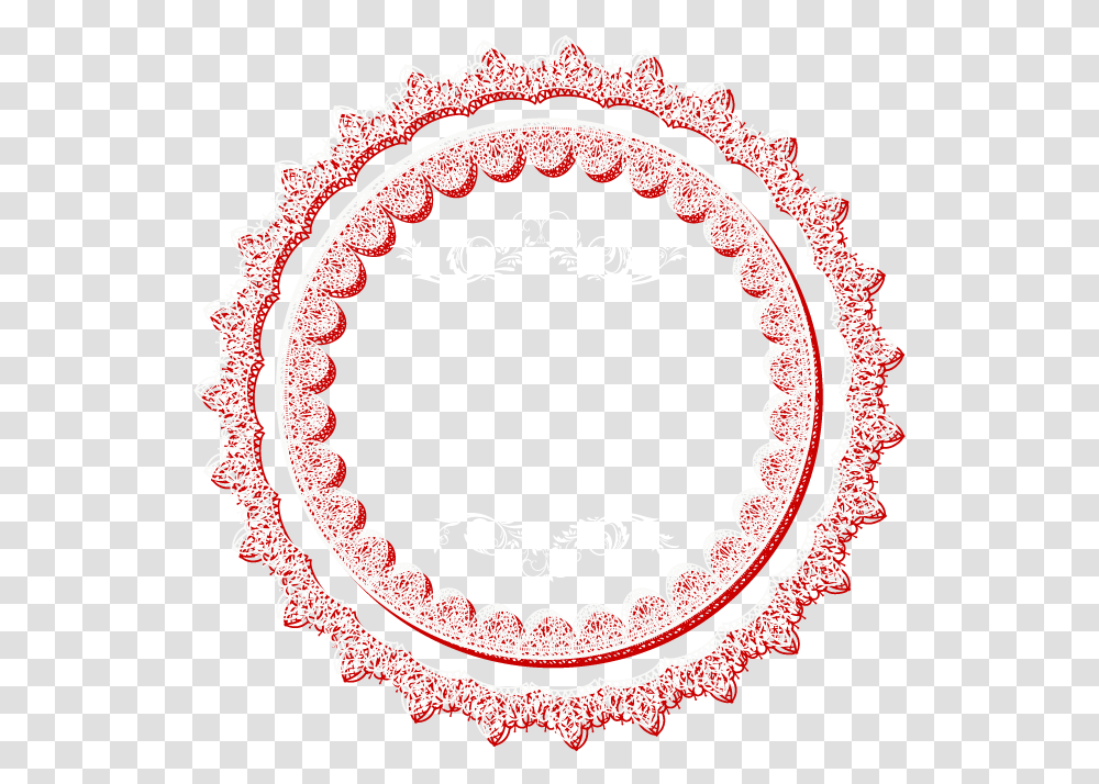 Circle Lace Download Pink Circle Lace Border Background Abstract Circle, Rug, Label, Text, Oval Transparent Png