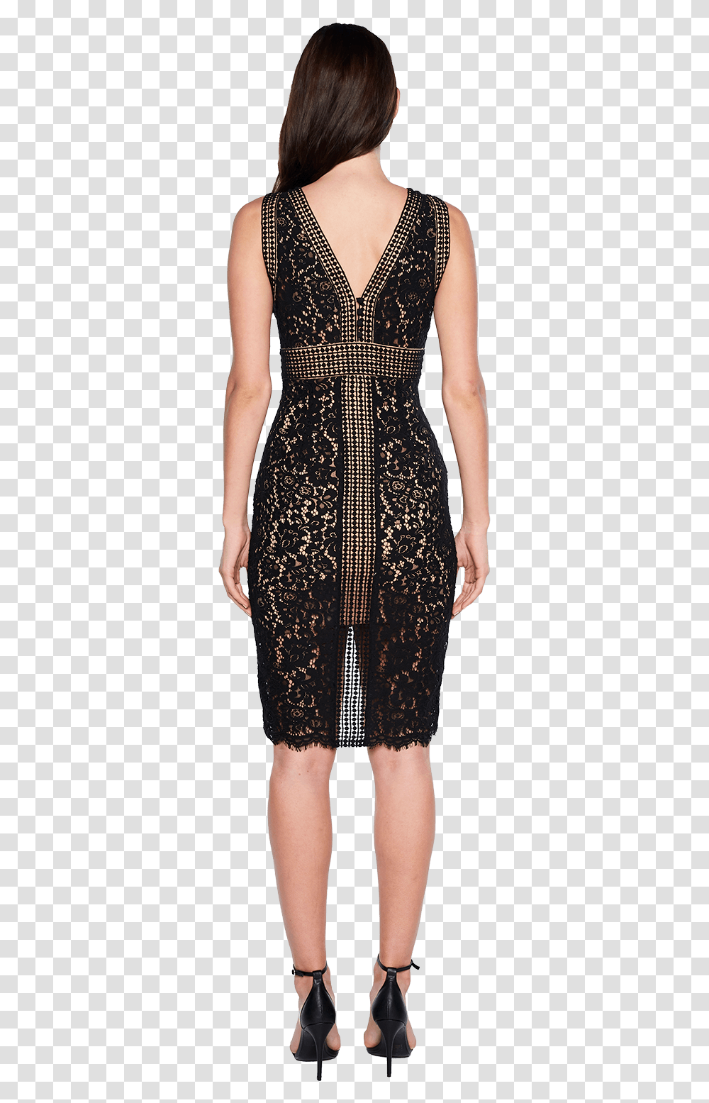 Circle Lace Dress In Colour Caviar Little Black Dress, Person, Human, Apparel Transparent Png