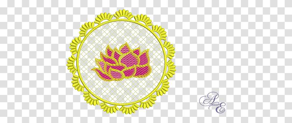 Circle Lotus Bloom Machine Embroidery Art Of Embroidery Circle, Pattern, Stitch, Floral Design, Graphics Transparent Png