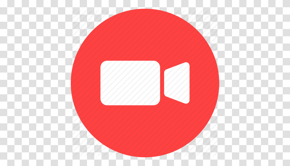 Circle Movie Red Video Video Camera Icon, Balloon, Pillow, Furniture Transparent Png