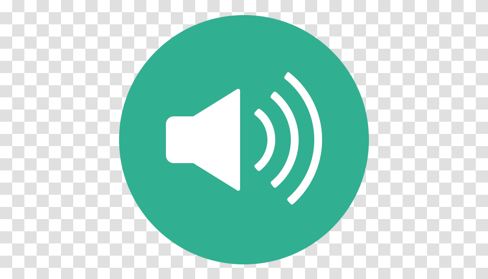 Circle Music Sound Speaker Volume Icon Audio Icon White, Logo, Symbol, Trademark, Text Transparent Png