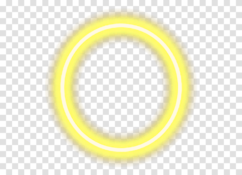 Circle Neon Yellow Yellowlight Lights Light Crown Circle, Banana, Fruit, Plant, Food Transparent Png