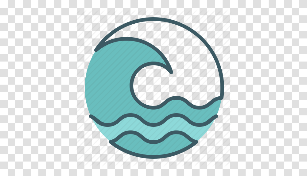 Circle Ocean Sea Surfing Tidal Tsunami Wave Icon, Number, Logo Transparent Png