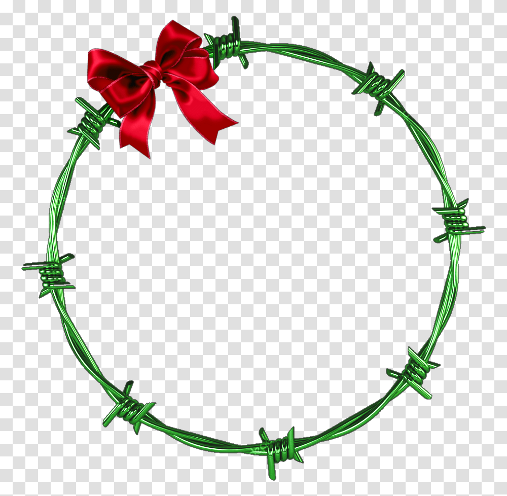 Circle Of Barbed Wire, Bow, Bracelet, Jewelry, Accessories Transparent Png