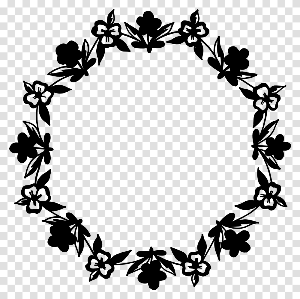 Circle Of Flowers Vector, Stencil, Bracelet Transparent Png