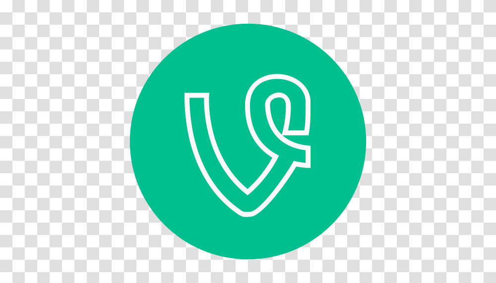 Circle Outline Social Media Vine Icon, Logo, Trademark Transparent Png