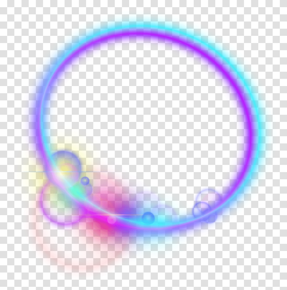 Circle Oval Frame Glowing Lighteffect Ftestickers Circle, Neon, Balloon, Purple, Sphere Transparent Png