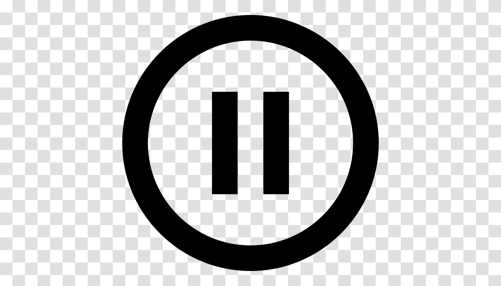 Circle Pause Icon, Gray, World Of Warcraft Transparent Png
