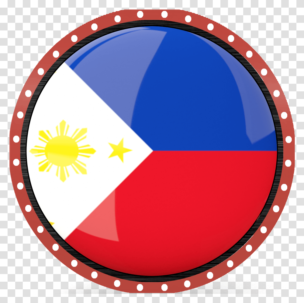Circle Philippines Flag Logo, Trademark, Rug, Badge Transparent Png