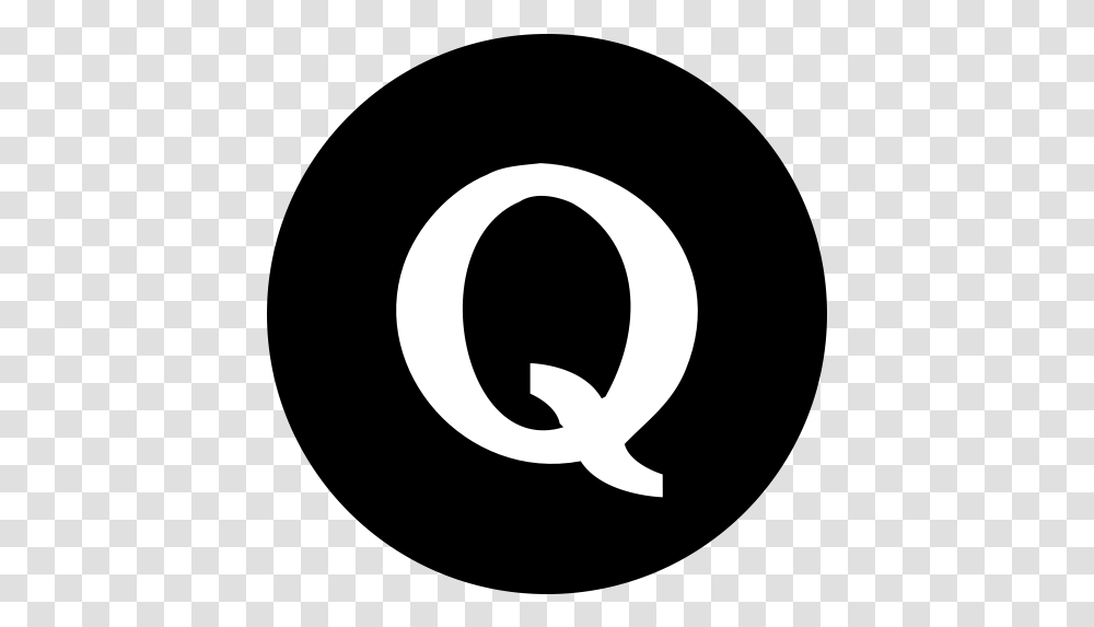 Circle Quora White Logo, Text, Symbol, Trademark, Alphabet Transparent Png