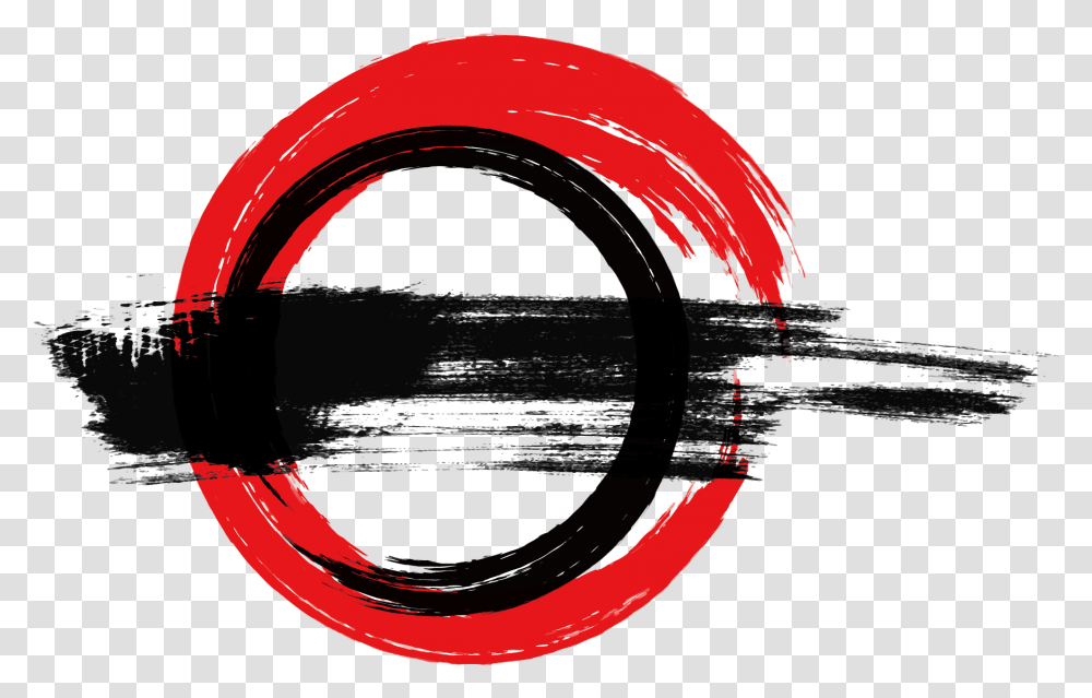 Circle Red Brush Stroke, Label Transparent Png