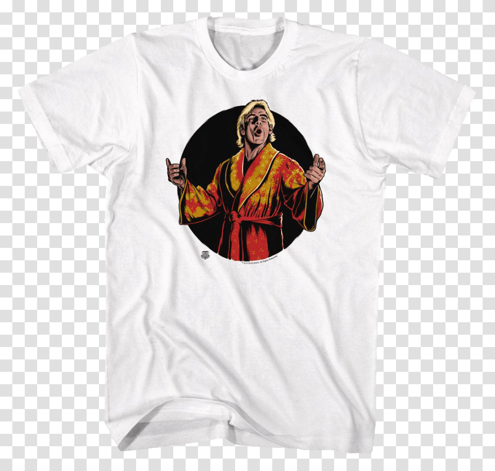 Circle Ric Flair T Shirt Active Shirt, Apparel, T-Shirt, Person Transparent Png