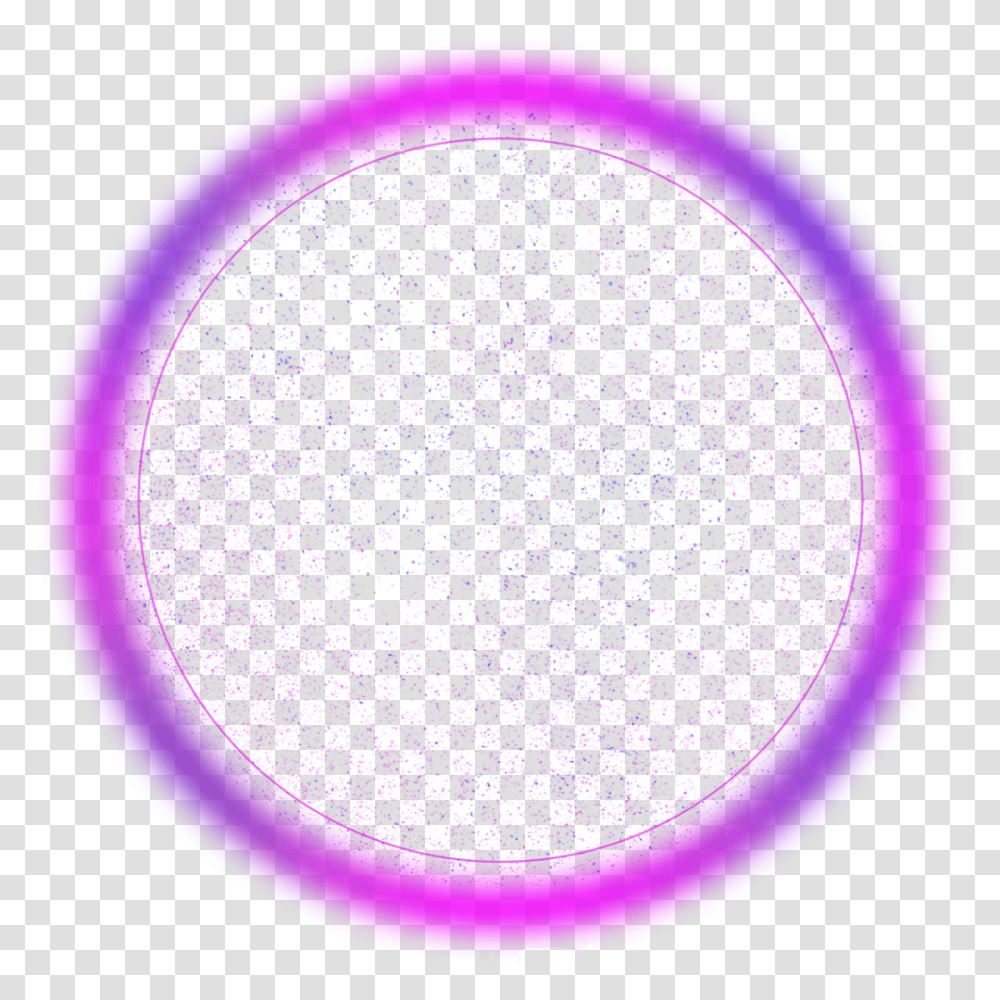 Circle Round Border Neon Geometric Frame Overlay Circle, Sphere, Purple, Rug, Light Transparent Png
