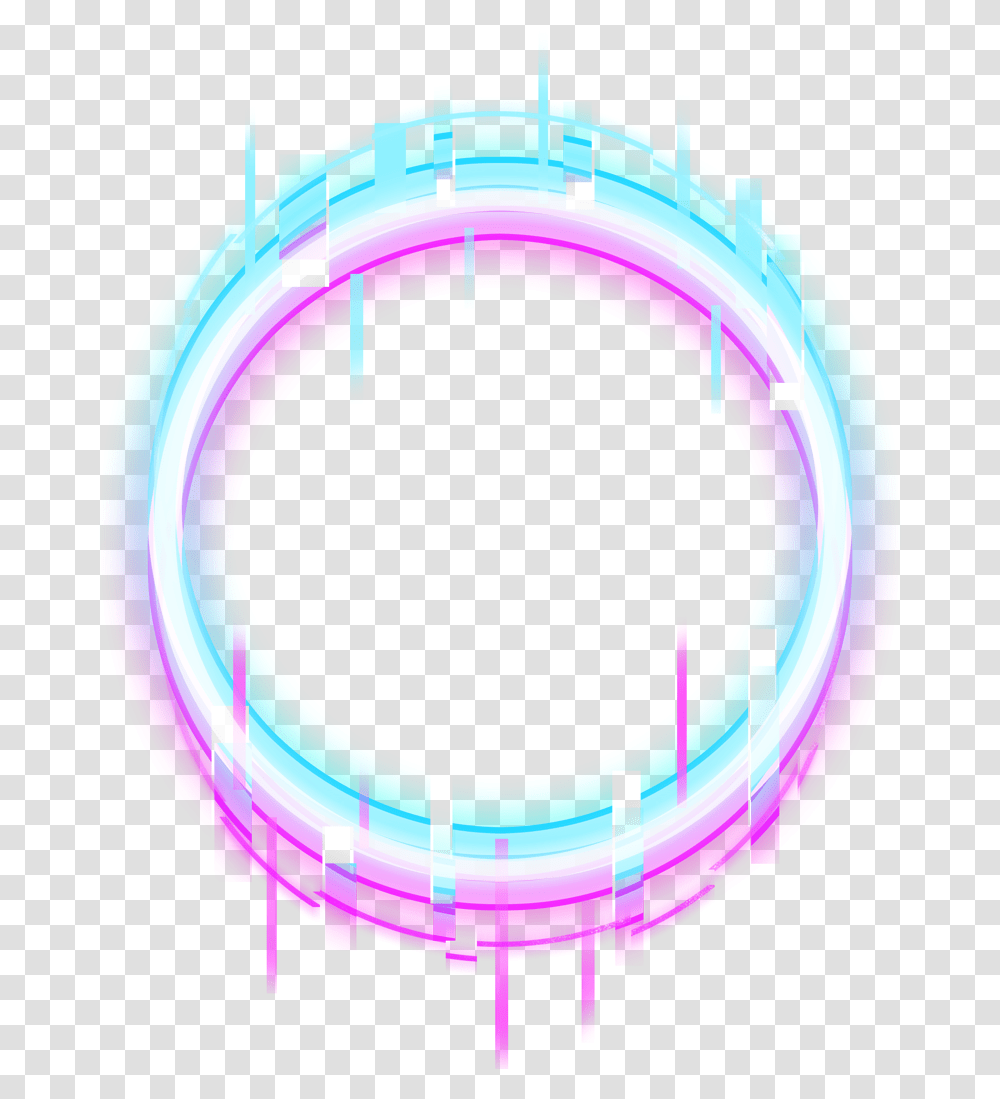Circle Round Glitch Border Neon Error Geometric Neon Circle Glitch, Light, Sphere Transparent Png