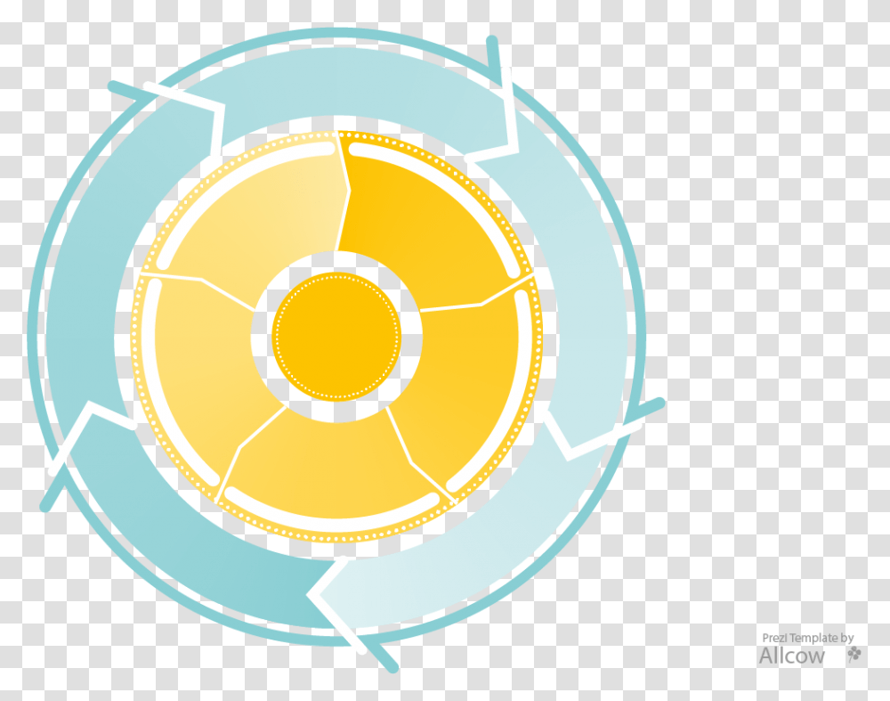 Circle Sectors Blue Circle, Gold, Label Transparent Png