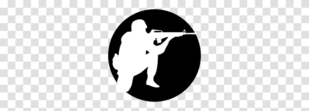 Circle Soldier Aiming Clip Art, Kneeling, Sport, Sports Transparent Png