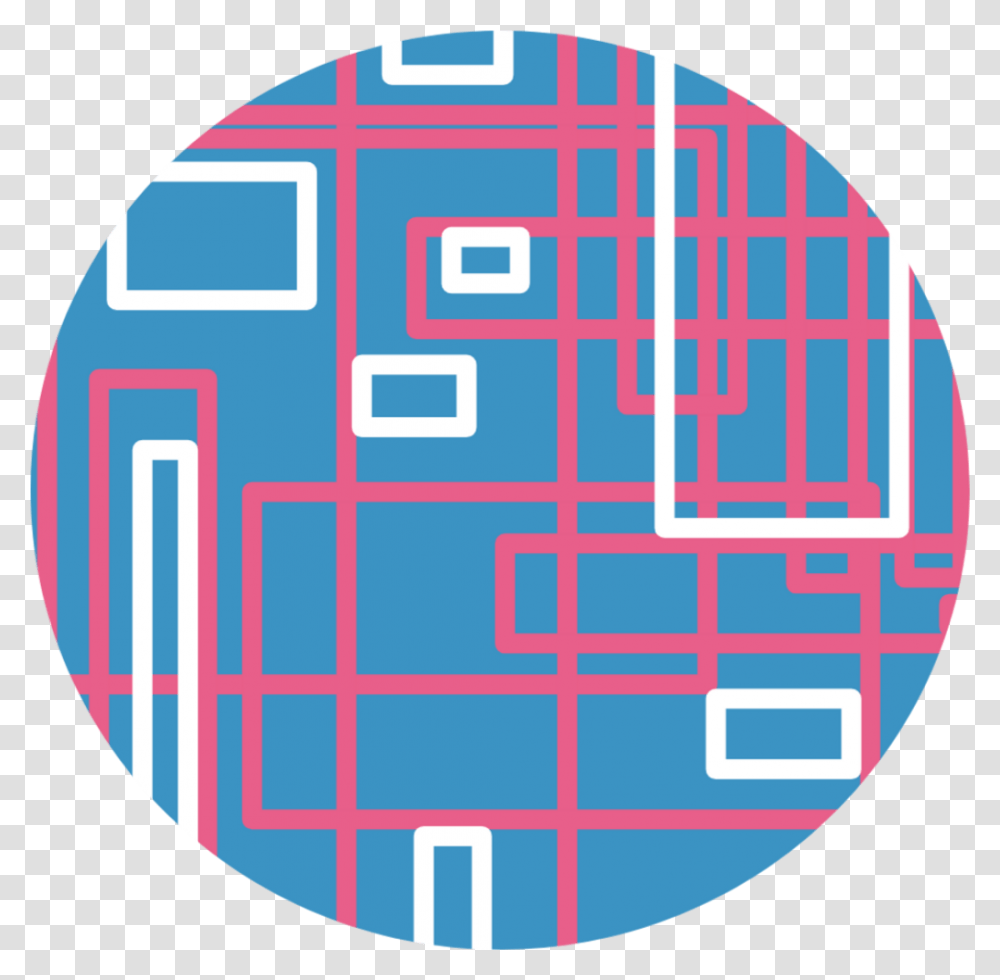Circle Squares Patterns Asthetic Background Circle, Pac Man Transparent Png