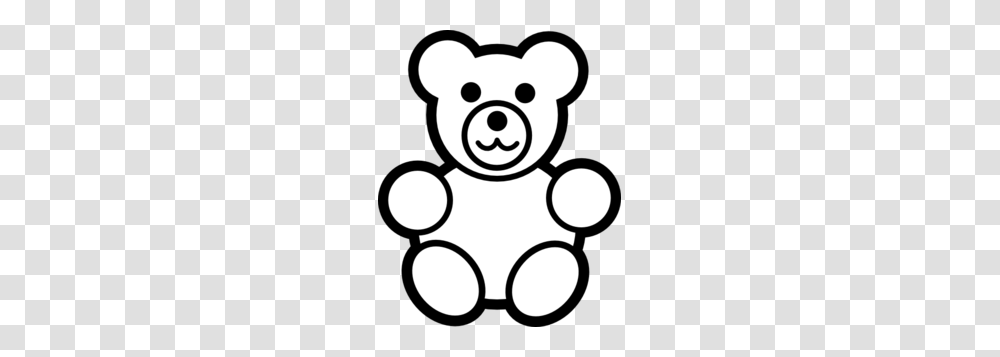 Circle Teddy Bear Black And White Clip Art, Toy, Stencil, Mascot Transparent Png