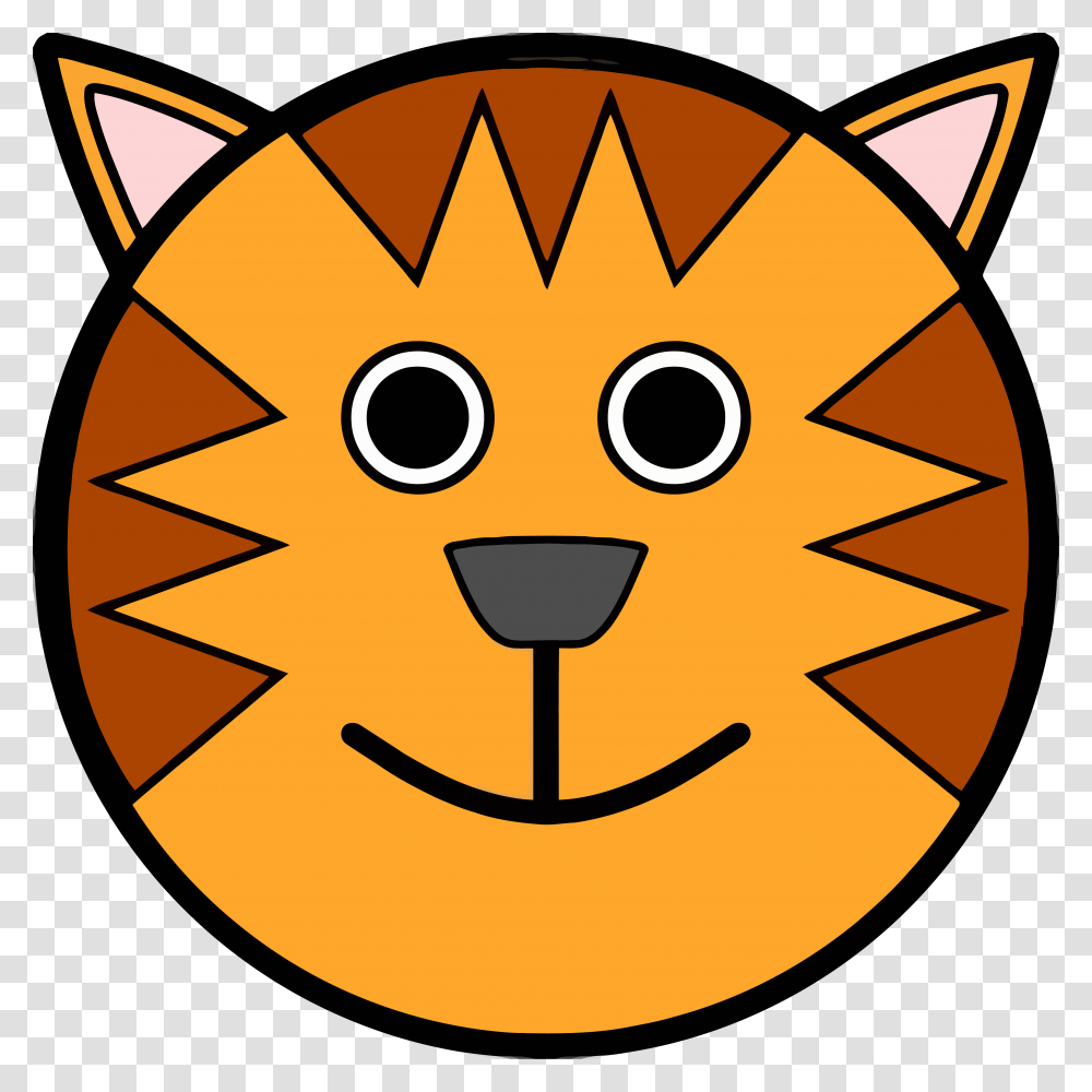 Circle Tigger Cat Face Clipart Image Download, Label, Pin Transparent Png