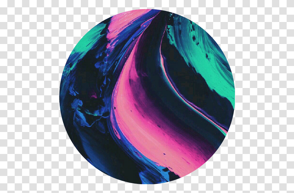 Circle Tumblr Aesthetic Overlay Paint Black Blue Pink Black Blue Pink Aesthetic, Sphere, Painting, Outer Space Transparent Png