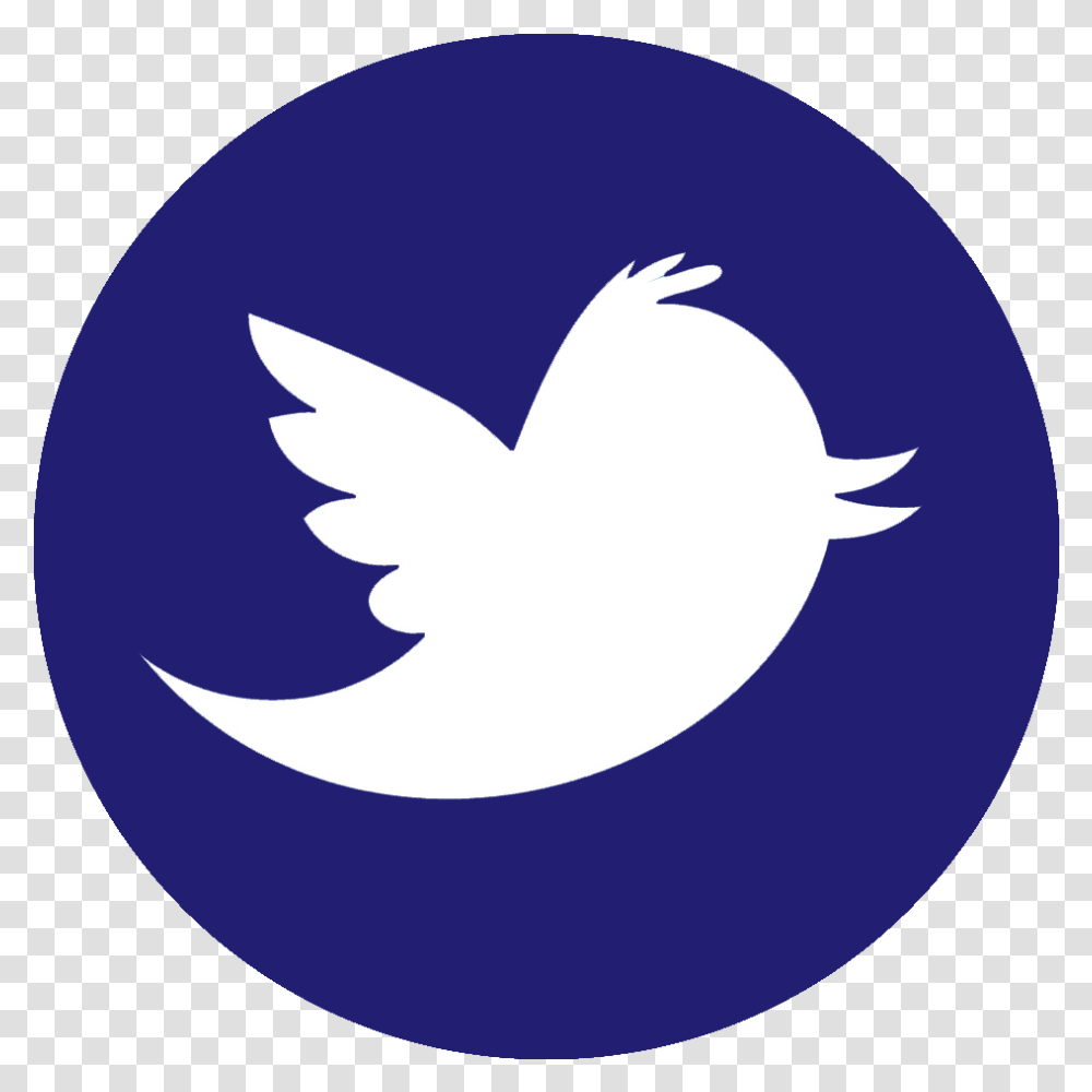 Circle Twitter Icon Twitter Logo Navy, Symbol, Trademark, Shark, Sea Life Transparent Png