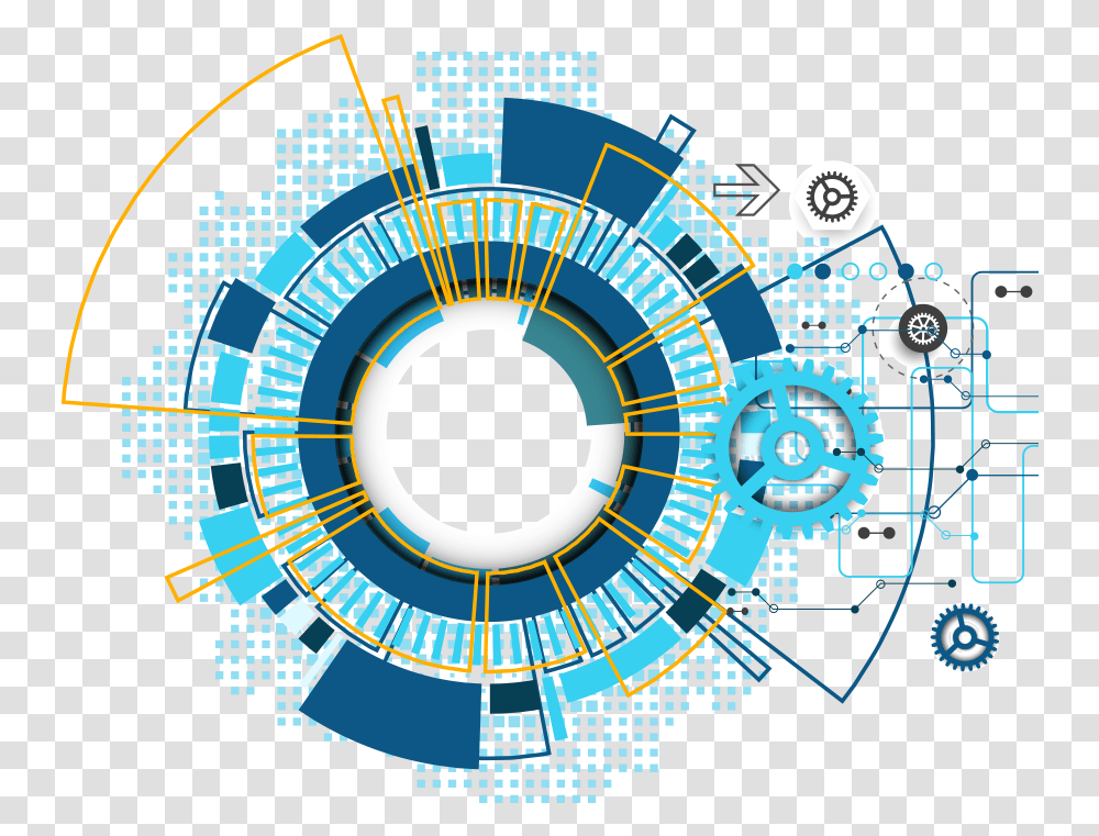 Circle Vector Tech 4th Industrial Revolution Logo, Face, Clock Tower Transparent Png