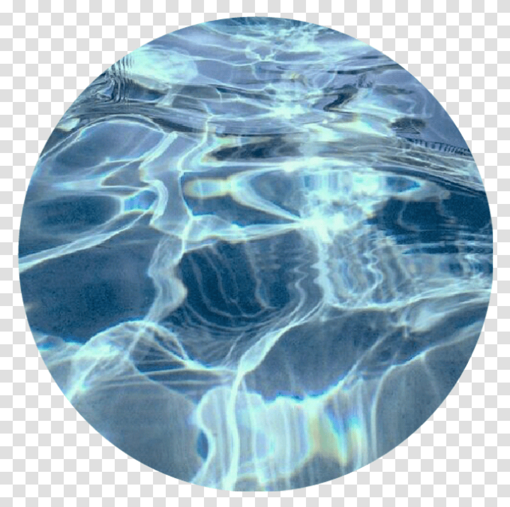 Circle Water Ocean Blue Wave Aesthetic Overlay Tumblr Blue Aesthetic Water, Diamond, Sphere, Sea, Outdoors Transparent Png