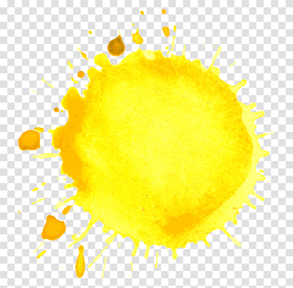 Circle Watercolor Splash Yellow Watercolor Background, Stain, Pollen, Plant, Bonfire Transparent Png