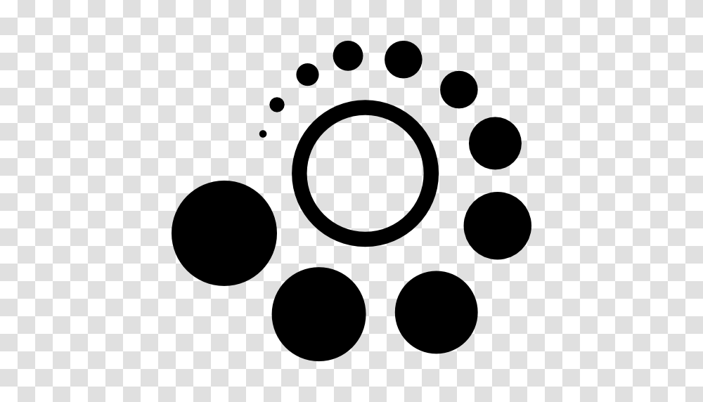 Circle With Dots Forming A Spiral In Perspective, Footprint, Stencil Transparent Png