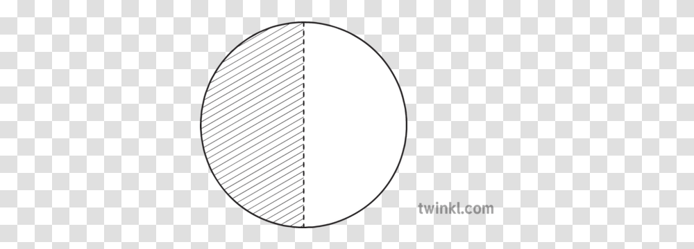 Circle With Half Shaded Fractions Maths Shapes Ks2 Black And Dot, Home Decor, Moon, Outer Space, Night Transparent Png