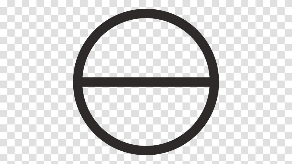 Circle With Horizontal Diameter Sign Vector Image, Hand, Number Transparent Png