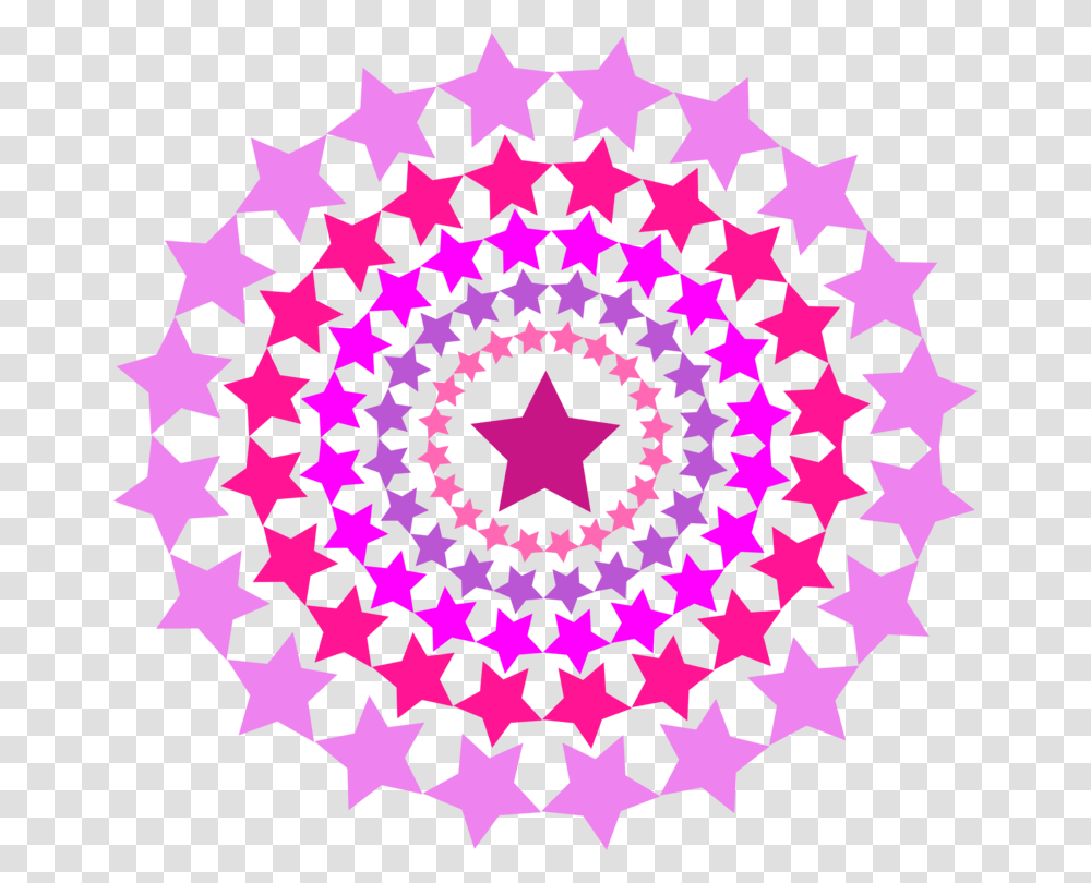 Circle With Pink Stars Free Svg Star Pink Circle, Rug, Pattern, Symbol, Spiral Transparent Png