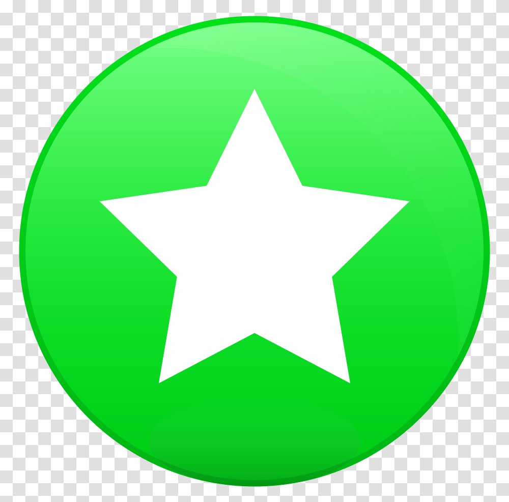 Circle With Star Green, Star Symbol Transparent Png