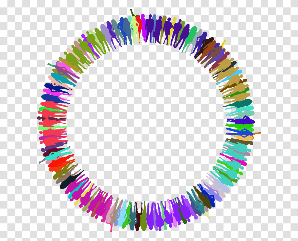 Circlecomputer Iconssilhouette Crowd In Circle, Dye, Purple Transparent Png