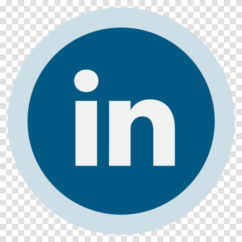 Circled Linkedin Logo Image Circle, Text, Number, Symbol, Trademark Transparent Png