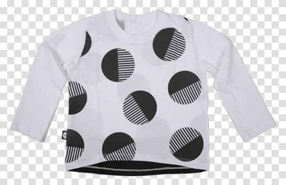 Circles White T Shirt Polka Dot, Sleeve, T-Shirt, Cushion Transparent Png