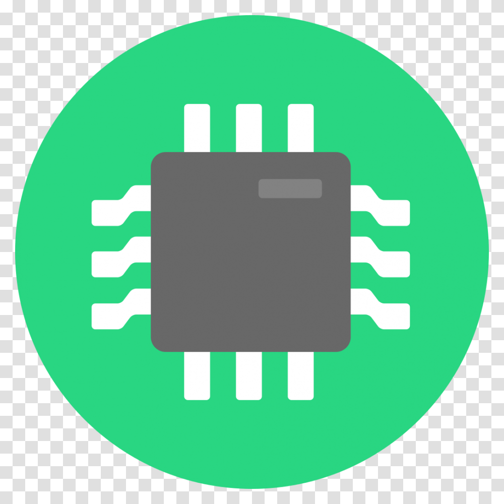 Circuit Board Flat Application Icon With Background, Electronic Chip, Hardware, Electronics, First Aid Transparent Png
