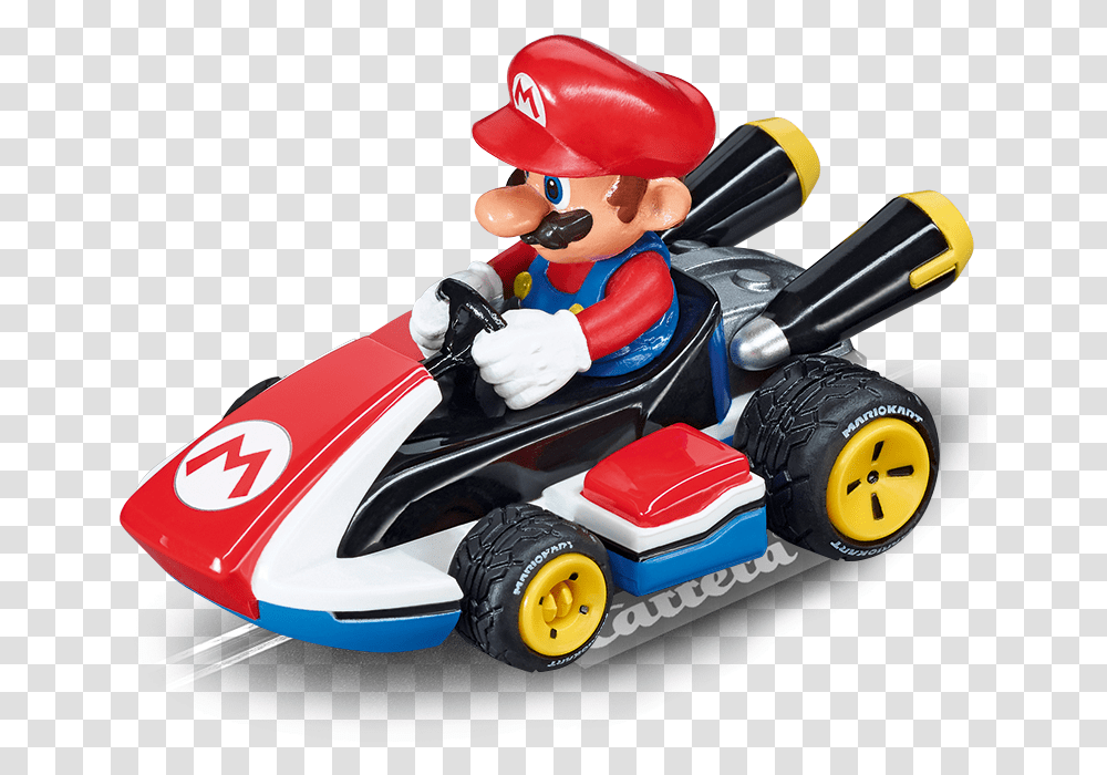 Circuito Carrera Go Mario Kart 8 Mario Toy, Vehicle, Transportation, Person, Human Transparent Png