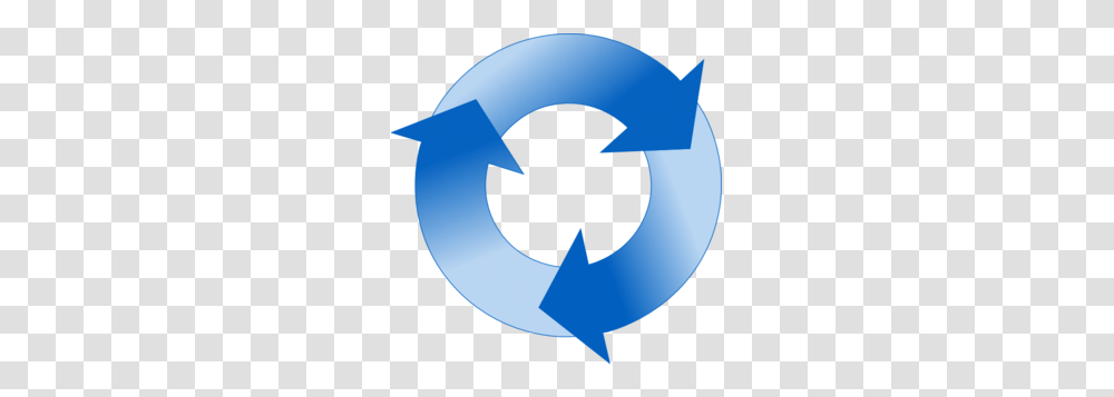 Circular Arrow In Blue Hues Clip Art, Recycling Symbol, Star Symbol Transparent Png